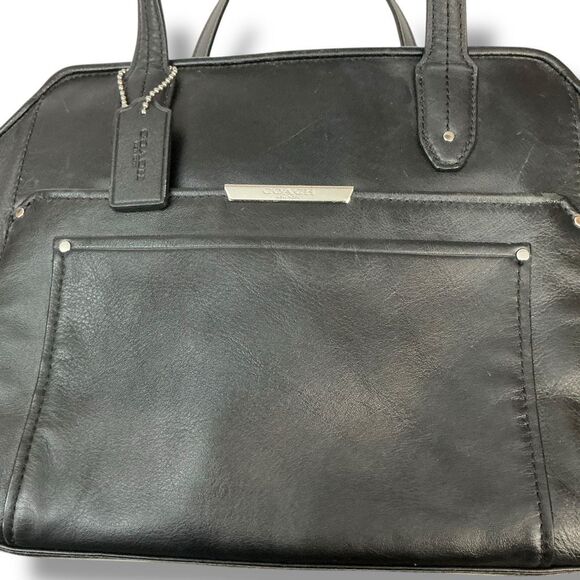 Coach Taylor Bette Classic Black Leather Mini Tote Shoulder Bag Handbag - Picture 3 of 9